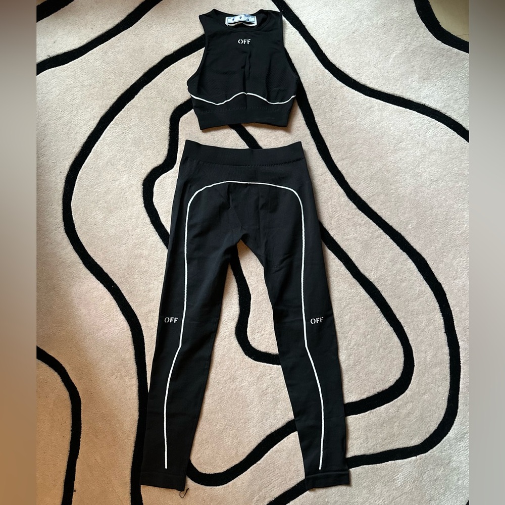 Off White Black Off Stamp Seamless 2 piece Set